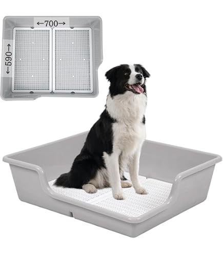 Amazon | EVREFIN 人工芝付きの犬用トイレ。屋内でも屋外でも使用でき